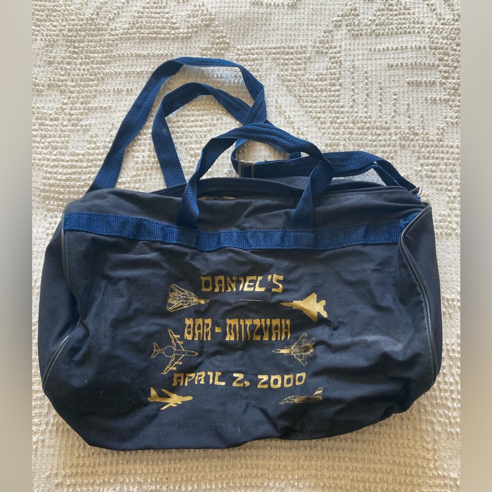 Y2K Bar Mitzvah navy duffel